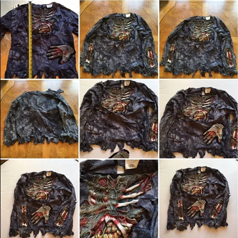 🧟‍♂️ 🎃 17 BOYS’ Zombie Top & Gloves!